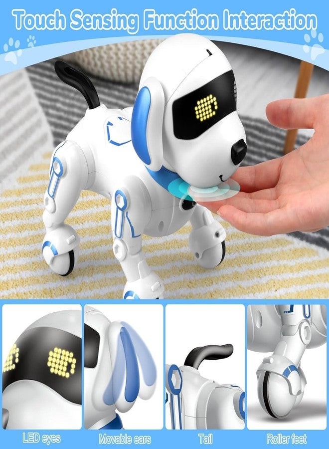 Brighterbee Remote Control Robot Dog Toy, Interactive RC Dog Robot Toys for Kids, Programmable Smart and Dancing Robot Toy, Imitates Animals Mini Pet Dog Robot with Sound and LED Eyes - Image 5